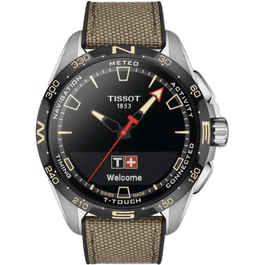 T-Touch Connect Solar Titanium - Ceramic / Black / Fabric