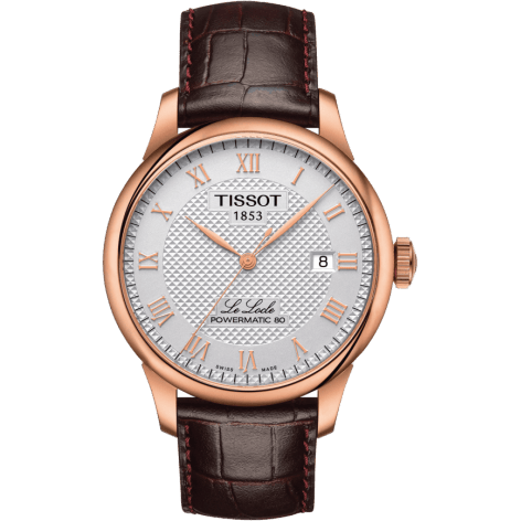 Le Locle Powermatic 80 39.3 Rose Gold / Silver / Strap