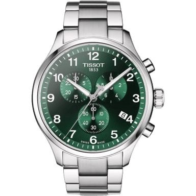 Chrono XL Classic Stainless Steel / Green / Bracelet