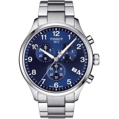Chrono XL Classic Stainless Steel / Blue / Bracelet