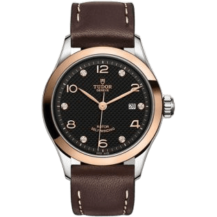 1926 28 Stainless Steel / Rose Gold / Black - Diamond / Strap