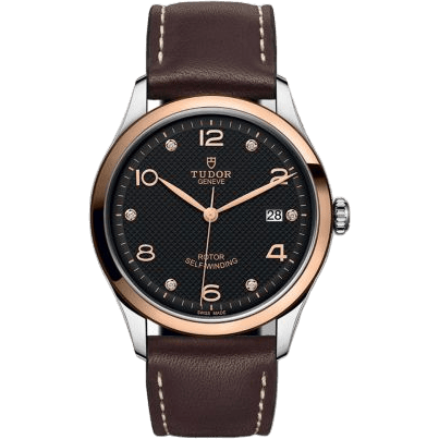 1926 39 Stainless Steel / Rose Gold / Black - Diamond / Strap