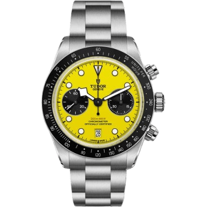 Black Bay Chrono 39 Bumblebee Stainless Steel / Yellow / Bracelet