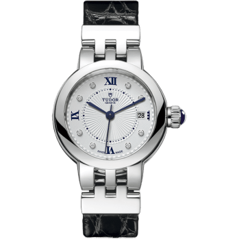 Clair de Rose 26 Stainless Steel / Silver-Diamond / Alligator