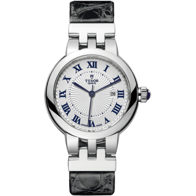 Clair de Rose 30 Stainless Steel / Silver-Roman/ Alligator