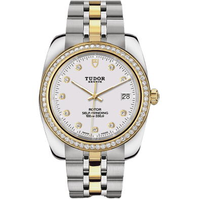 Classic 38 Stainless Steel / Yellow Gold / Diamond / White-Diamond / Bracelet