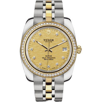 Classic 38 Stainless Steel / Yellow Gold / Diamond / Champagne-Diamond / Bracelet
