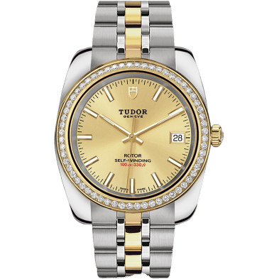 Classic 38 Stainless Steel / Yellow Gold / Diamond / Champagne / Bracelet