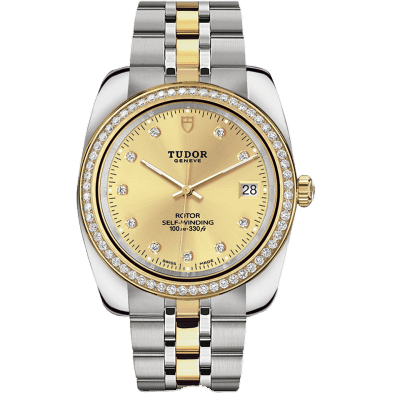 Classic 38 Stainless Steel / Yellow Gold / Diamond / Champagne-Diamond / Bracelet
