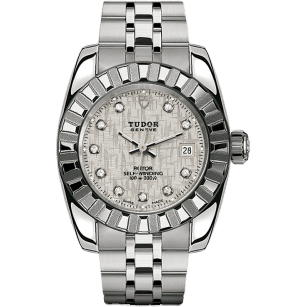 Classic 28 Stainless Steel / Fluted / Silver-Diamond / Bracelet