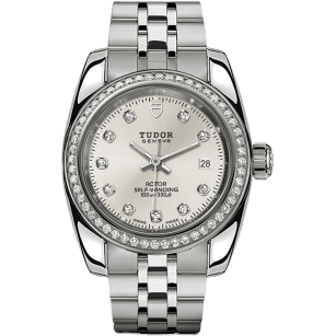 Classic 28 Stainless Steel / Diamond / Silver-Diamond / Bracelet