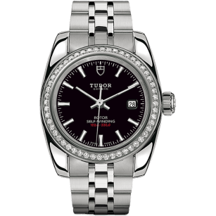 Classic 28 Stainless Steel / Diamond / Black / Bracelet