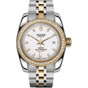 Classic 28 Stainless Steel / Yellow Gold / Diamond / White / Bracelet
