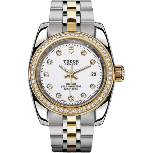 Classic 28 Stainless Steel / Yellow Gold / Diamond / White-Diamond / Bracelet