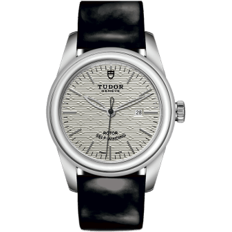 Glamour Date 31 Stainless Steel / Jacquard Silver / Strap