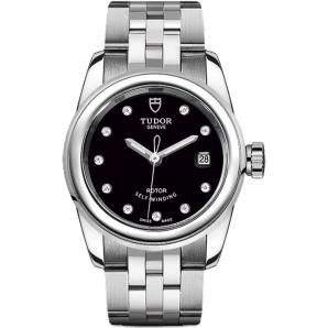 Glamour Date 26 Stainless Steel / Black-Diamond / Bracelet