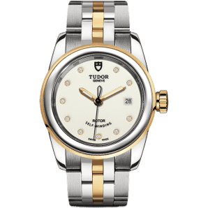 Glamour Date 26 Stainless Steel / Yellow Gold / Opaline-Diamond / Bracelet