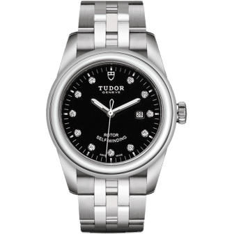 Glamour Date 31 Stainless Steel / Black-Diamond / Bracelet