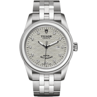 Glamour Date 31 Stainless Steel / Jacquard Silver-Diamond / Bracelet