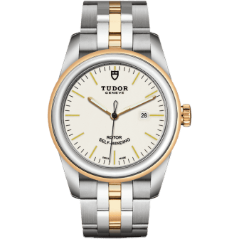 Glamour Date 31 Stainless Steel / Yellow Gold / Opaline / Bracelet