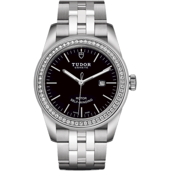 Glamour Date 31 Stainless Steel / Diamond / Black / Bracelet