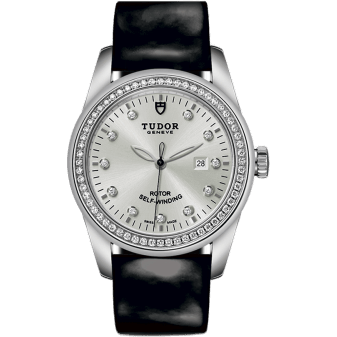 Glamour Date 31 Stainless Steel / Diamond / Silver-Diamond / Strap