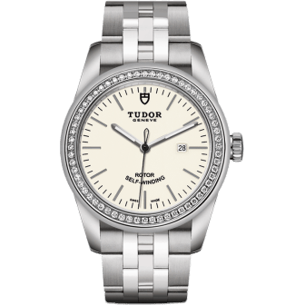Glamour Date 31 Stainless Steel / Diamond / Opaline / Bracelet