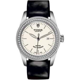 Glamour Date 31 Stainless Steel / Diamond / Opaline / Strap
