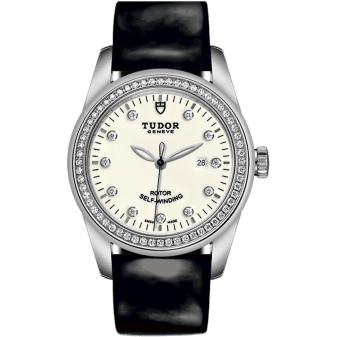 Glamour Date 31 Stainless Steel / Diamond / Opaline-Diamond / Strap