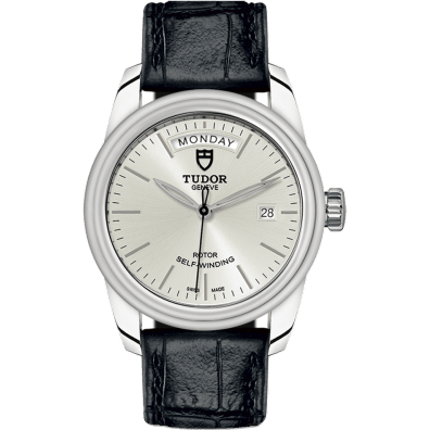 Glamour Day + Date Stainless Steel / Silver / Strap