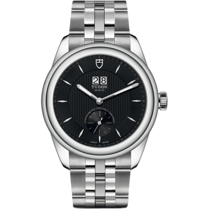 Glamour Double Date Stainless Steel / Black / Bracelet