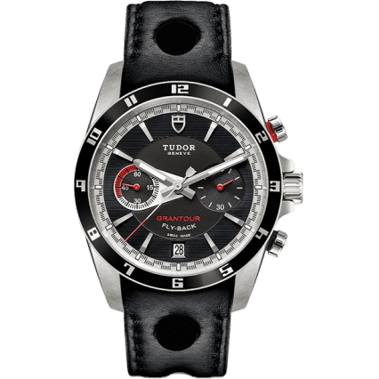 Grantour Flyback Stainless Steel / Black / Strap