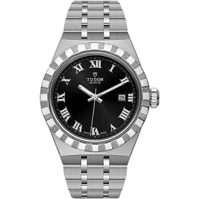 Royal Date 28 Stainless Steel / Black - Roman