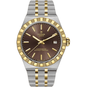 Royal Day-Date 36 Stainless Steel - Yellow Gold / Brown