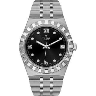 Royal Date 34 Stainless Steel / Black - Diamond