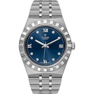 Royal Date 34 Stainless Steel / Blue - Diamond