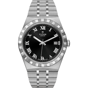 Royal Date 38 Stainless Steel / Black - Roman