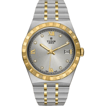 Royal Date 38 Stainless Steel / Yellow Gold / Silver - Diamond