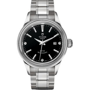 Style 28 Stainless Steel / Black-Diamond / Bracelet