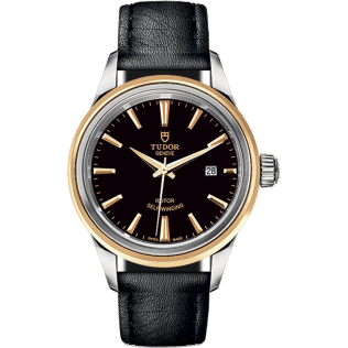 Style 28 Stainless Steel / Yellow Gold / Black / Strap