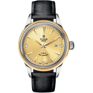 Style 28 Stainless Steel / Yellow Gold / Champagne-Diamond / Strap