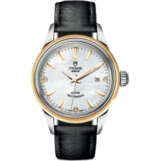 Style 28 Stainless Steel / Yellow Gold / MOP-Diamond / Strap