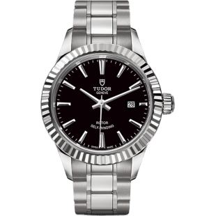 Style 28 Stainless Steel / Fluted / Black / Bracelet