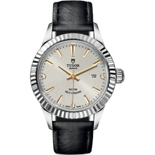 Style 28 Stainless Steel / Fluted / Silver-Diamond / Strap