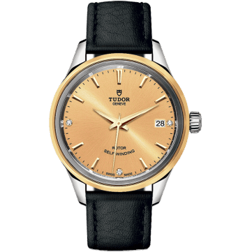 Style 34 Stainless Steel / Yellow Gold / Champagne-Diamond / Strap
