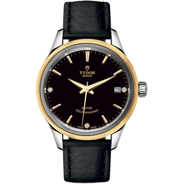 Style 34 Stainless Steel / Yellow Gold / Black-Diamond / Strap