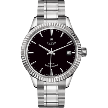 Style 34 Stainless Steel / Fluted / Black / Bracelet