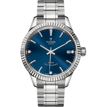 Style 34 Stainless Steel / Fluted / Blue-Diamond / Bracelet