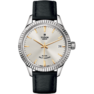 Style 34 Stainless Steel / Fluted / Silver / Strap