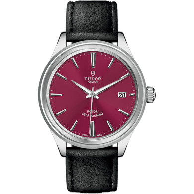 Style 38 Stainless Steel / Burgundy / Strap